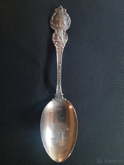 9 ks historických stříbrných sběratelských lžiček - 5