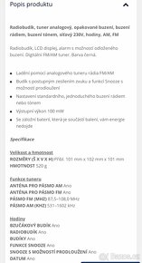 Rádio/budík Sony ICF-C1 - 5