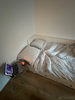 Rám rozkládací postele, 3 zásuvky, bílá, 80x200 cm - 5