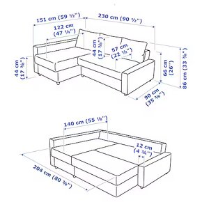 Rozkládací sedací souprava IKEA FRIHETEN - 5