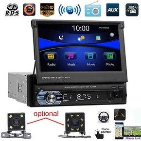 Autorádio Bluetooth 1 Din Carplay&Android Auto výsuvný displ - 5