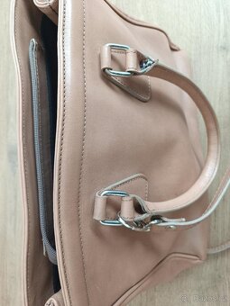 Elegantní dámská kožená kabelka - tote - růžovo béžová - Ver - 5