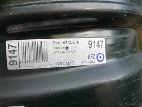Plechové disky Kia Hyunday 6,5J16 5X114,3 ET51 - 5