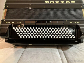 Akordeon, Hohner Morino + V 120 de Luxe, Cassotto, černá - 5