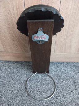 Velký dřevěný barový otvírák Coca Cola - 5