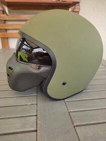 Otevřená helma s maskou ve stylu leteckých helem. 2Xl. Nová - 5
