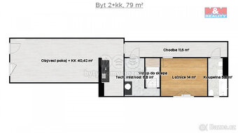 Pronájem bytu 2+kk, 79 m², Dobřichov - 5