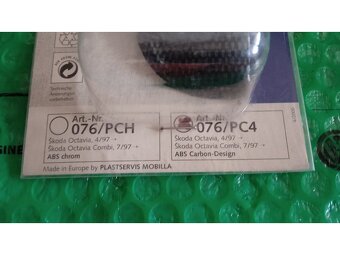 kryt madla 5. dveří Škoda Octavia I před FL - Carbon Milotec - 5