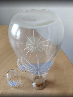 retro čs. skl. karafa v brusel. stylu BOROCRYSTAL - 5