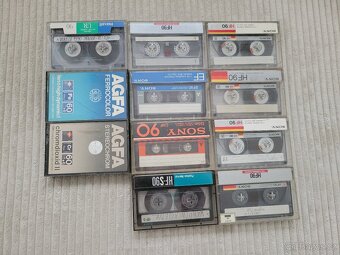 Použité MC kazety Sony, TDK, Maxell, Agfa, RAKS, BASF - 5