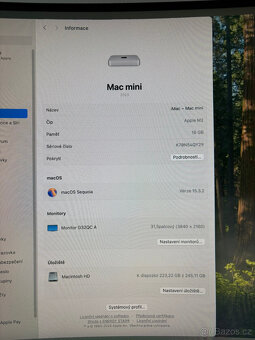 Zánovní Apple Mac Mini M2, 16GB, SSD 256GB - záruka - 5