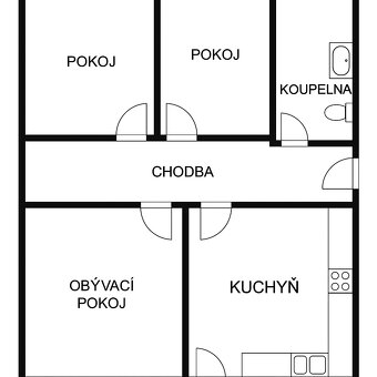 Prodej bytu 3+1, 80 m2 +zahrada Praha-Východ - 5