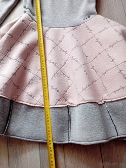 Sexy šedo růžové mini šaty vel. XS-S - 5