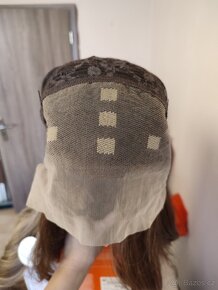 Nová dlouhá přirozená Lacefront paruka s melírem - 5