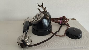 Starý telefon TELEGRAFIA z roku 1927 tzv.kopýtko - 5