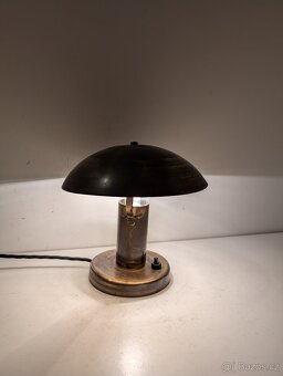 funkcionalistická mosazná lampička, lampa hříbek - 5