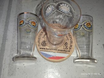 sada 6 štamprlat -možná 1850..1910.., tenké malované sklo - 5