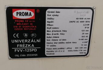 Frézka univerzální FVV - 125PD - 5