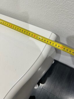 Komoda - baroko styl, lesklá bílá - 5