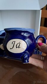 přátelská souprava keramických hrníčků JÁ +TY - 5