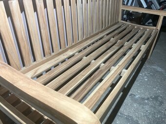 Teak lavice 180cm,perf. , bezúdržbové drěva - 5