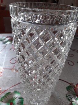 Váza skleněná ,starožitna - 5