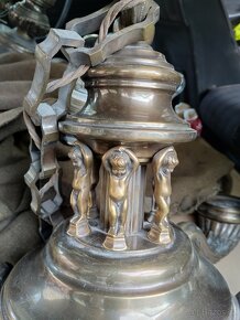 Mosazny starožitný lustr - 5