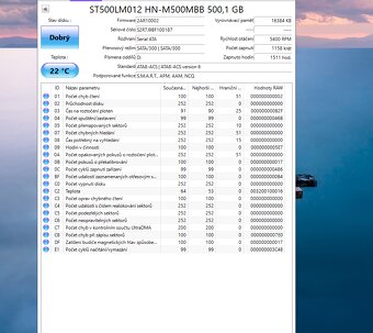 7x 500GB Sata do Notebooku bez vadných sektorů - 5