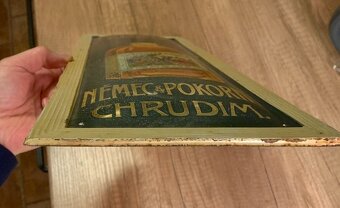 Stará plechová cedule Jesuitský elixír NĚMEC POKORNÝ CHRUDIM - 5