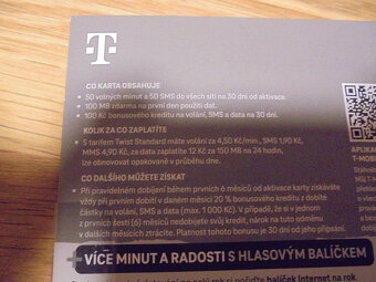 2x sim karta T-Mobile-cena za obě - 5