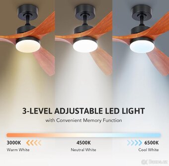 STROPNÍ VENTILÁTOR LED LAMPA - 5