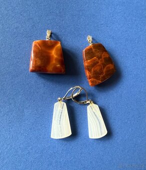 Přívěsek minerál  karlovarský Vřídlovec, sleva. - 5