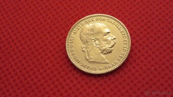 Zlaté mince 10,20,100 koruna Františka Josefa I - 5