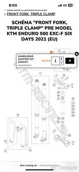 Ktm exc klemy/ drziaky/ handlebar clamps - 5