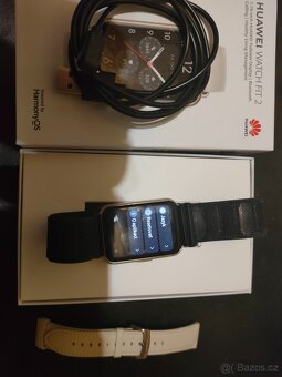 Chytré hodinky Huawei watch fit 2, komplet balení, 2 pasky, - 5