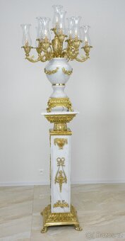 Zámecké podlahové lampy - mramor - bronz - 218 cm - 5
