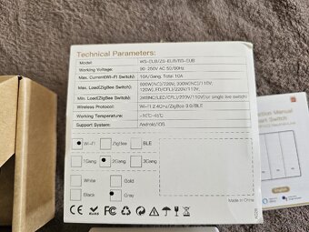 MOES smart Dvojitý Vypinač WIFI+RF433 switch - 5