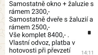 PLASTOVE OKNO S DVEŘMI 2X STEJNA SESTAVA - 5