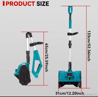 Aku ruční fréza na sníh + 2xbaterie - 5