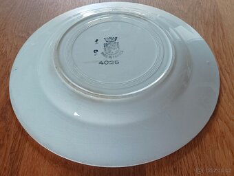 STAROŽITNÝ ART DECO FAJÁNS TALÍŘ SAINT AMAND LES EAUX FRANCI - 5