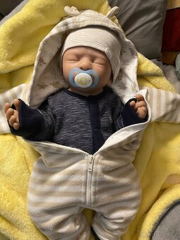 Celosilikonové reborn miminko baby panenka - chlapeček - 5