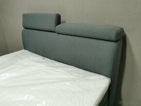 Nová šedá boxspring postel KAY 140x200 cm - 5