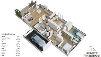 Prodej domu 4+kk,108,6m2, s garáží 20,9m2, a pozemkem 689m2, - 5