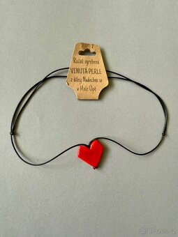 Náhrdelník srdce, hand made, nový, sleva 250 Kč. - 5