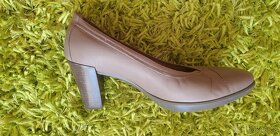 Lodičky ECCO s vysokým podpatkem a lemováním - šedohnědé - 5