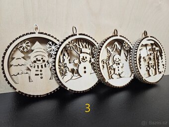 P: Dřevěné vánoční dekorace - 5