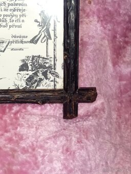 STAROŽITNÝ RÁMEČEK SE SKLEM 32 x 25 cm - 5