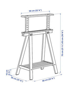 Ikea stůl skleněný design - 5