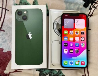 iPhone 13 Mini Green BATERIE 100% TOP - 5