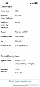 Prodám novou nerozbalenou LED HD TV Philips 32HFL2889S/12 - 5